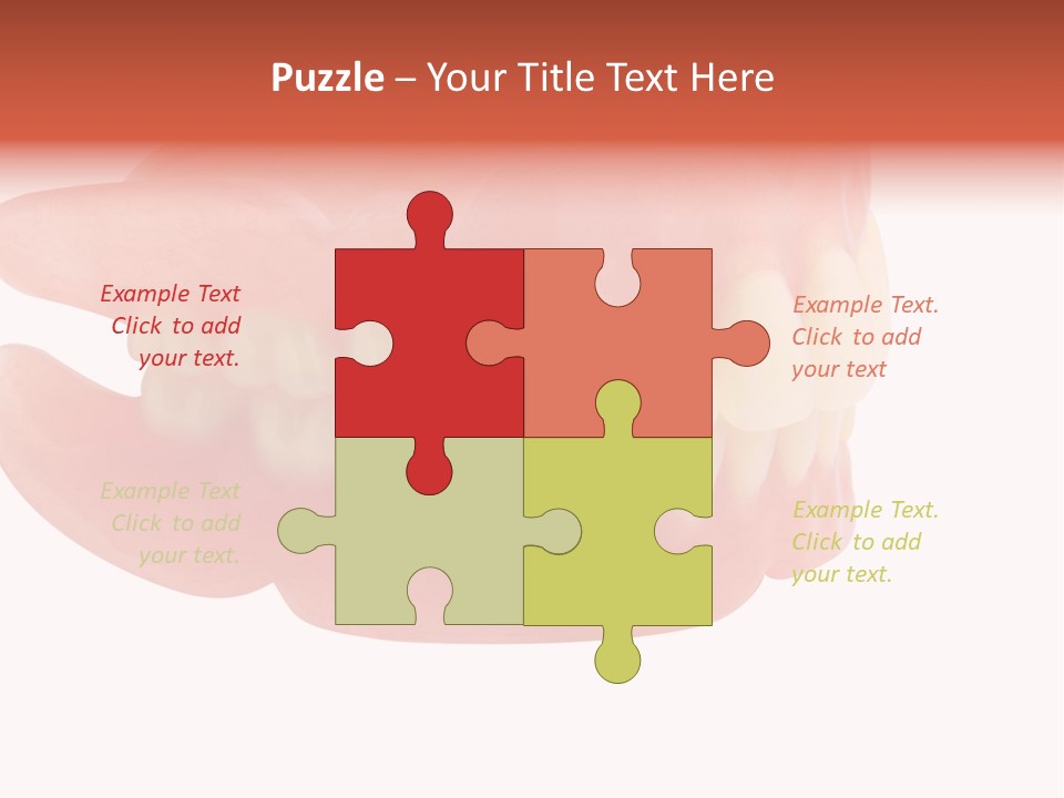 Upper Prosthetic Equipment Human Teeth PowerPoint Template