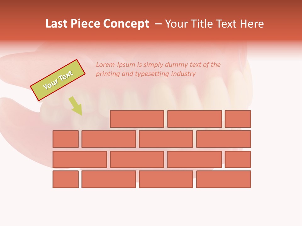 Upper Prosthetic Equipment Human Teeth PowerPoint Template