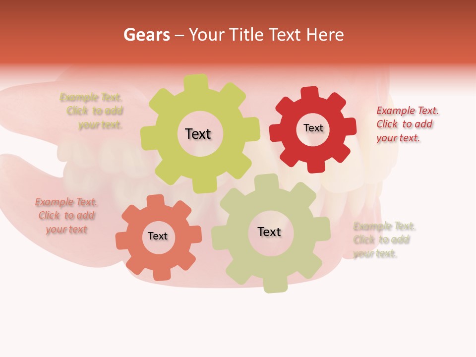 Upper Prosthetic Equipment Human Teeth PowerPoint Template