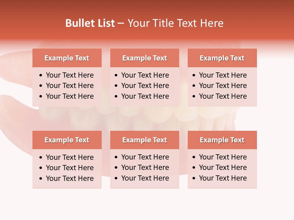 Upper Prosthetic Equipment Human Teeth PowerPoint Template