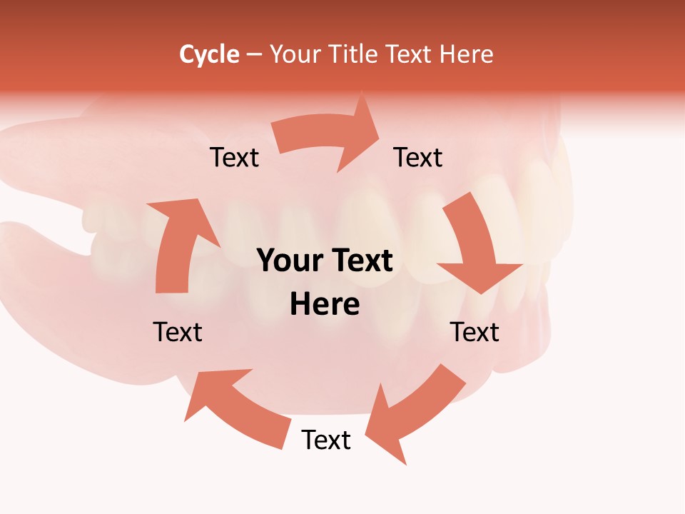 Upper Prosthetic Equipment Human Teeth PowerPoint Template