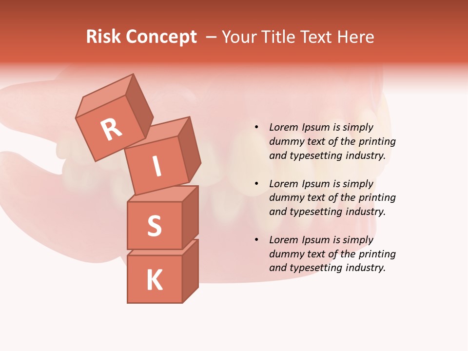 Upper Prosthetic Equipment Human Teeth PowerPoint Template