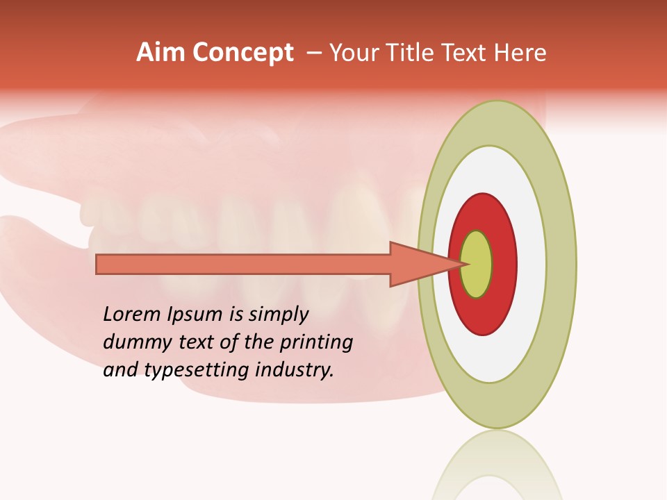 Upper Prosthetic Equipment Human Teeth PowerPoint Template
