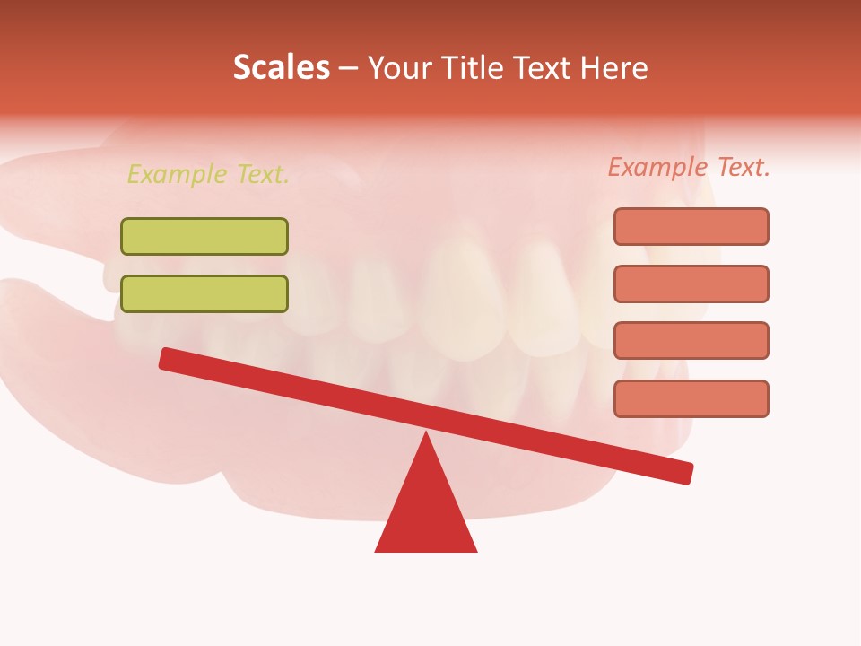 Upper Prosthetic Equipment Human Teeth PowerPoint Template