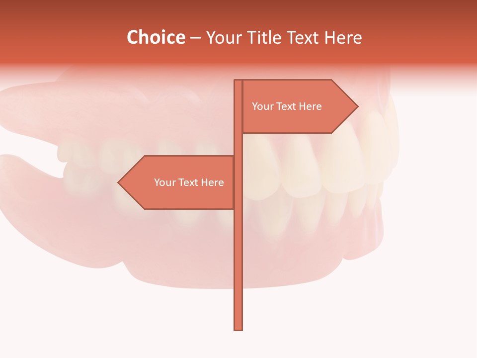 Upper Prosthetic Equipment Human Teeth PowerPoint Template