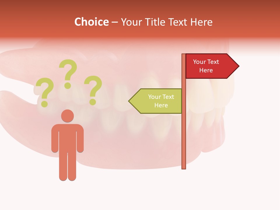 Upper Prosthetic Equipment Human Teeth PowerPoint Template