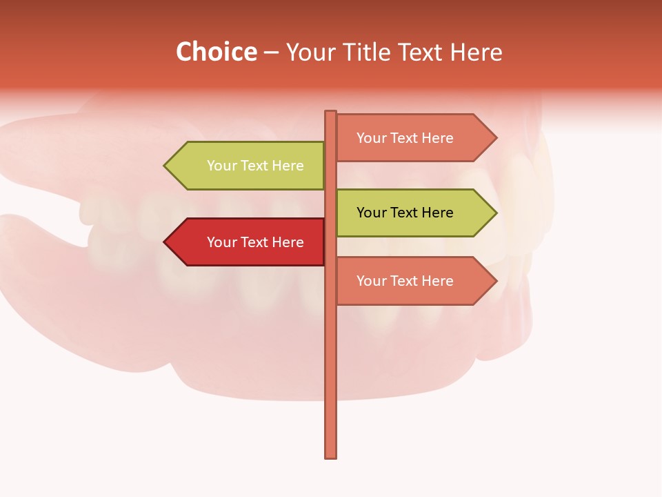 Upper Prosthetic Equipment Human Teeth PowerPoint Template