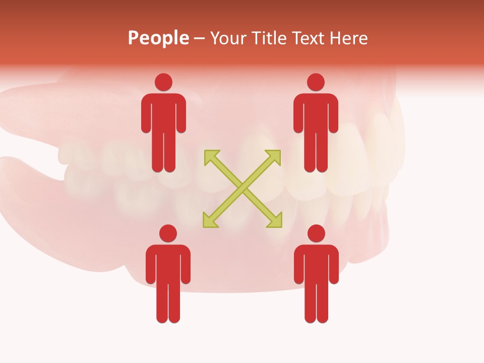 Upper Prosthetic Equipment Human Teeth PowerPoint Template