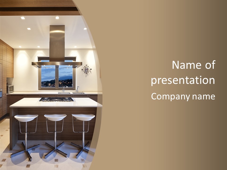 Kitchen View New PowerPoint Template