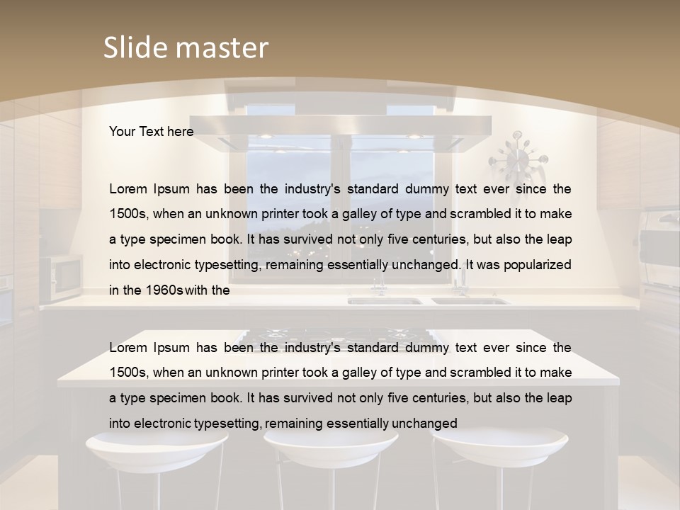 Kitchen View New PowerPoint Template