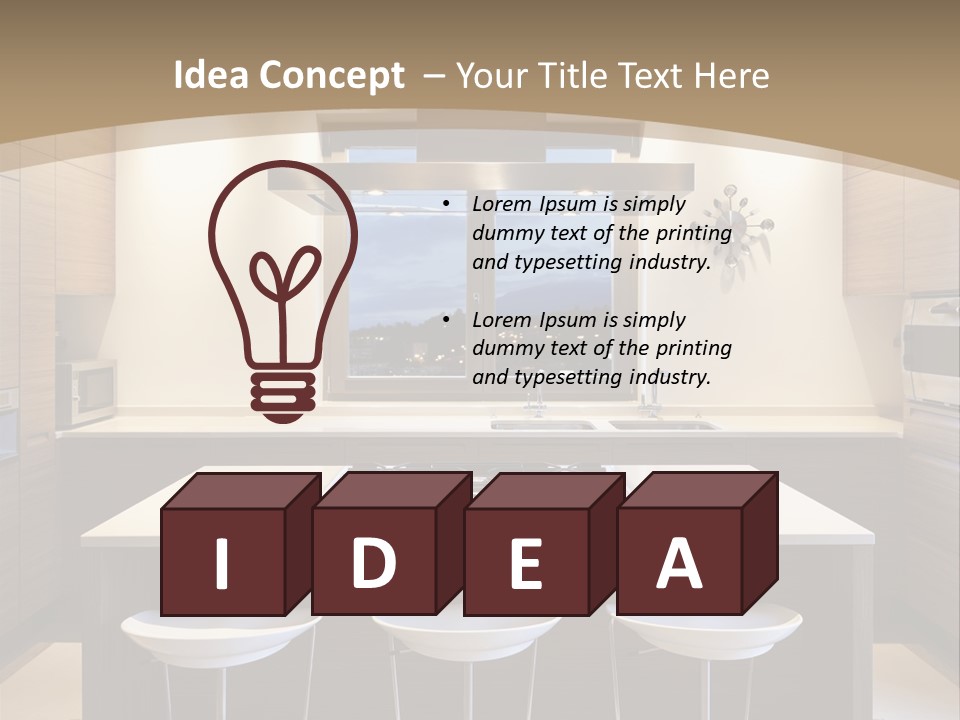 Kitchen View New PowerPoint Template