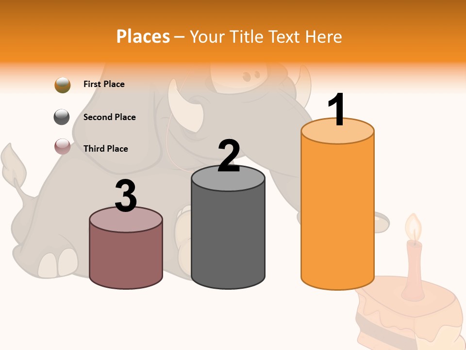 Cartoon Food Calf PowerPoint Template