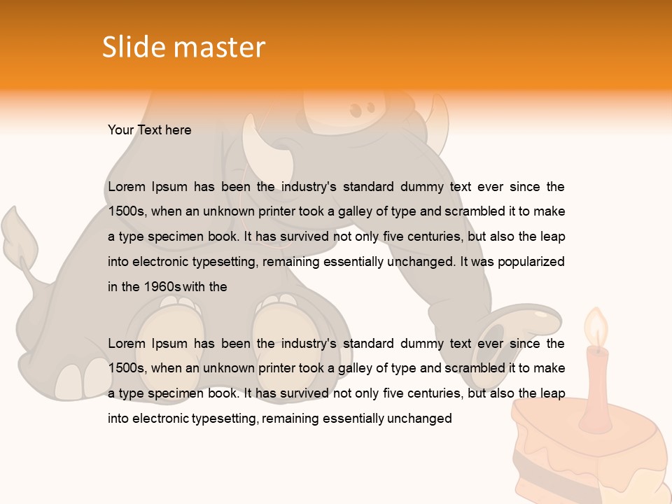 Cartoon Food Calf PowerPoint Template