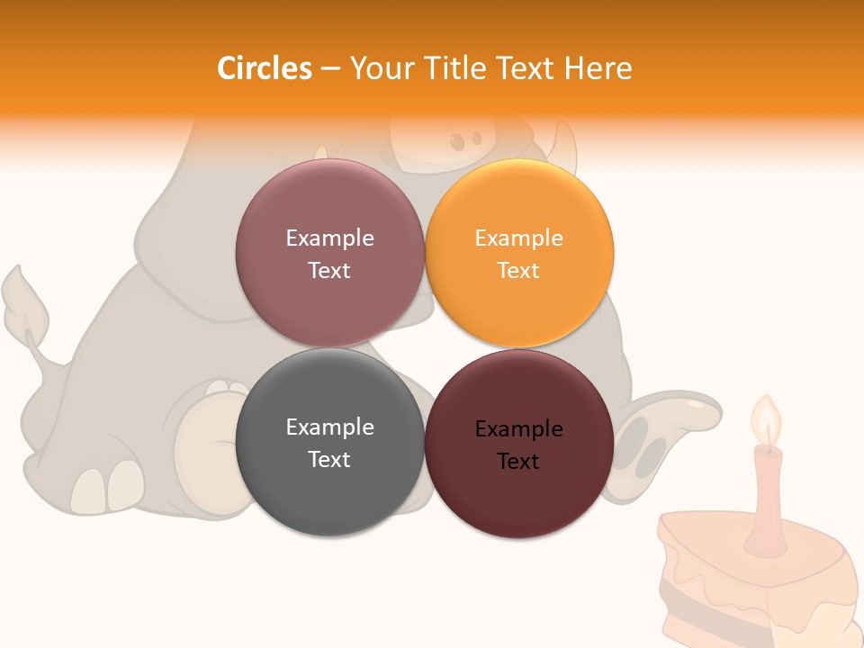 Cartoon Food Calf PowerPoint Template