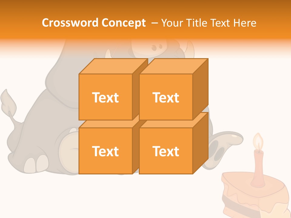 Cartoon Food Calf PowerPoint Template