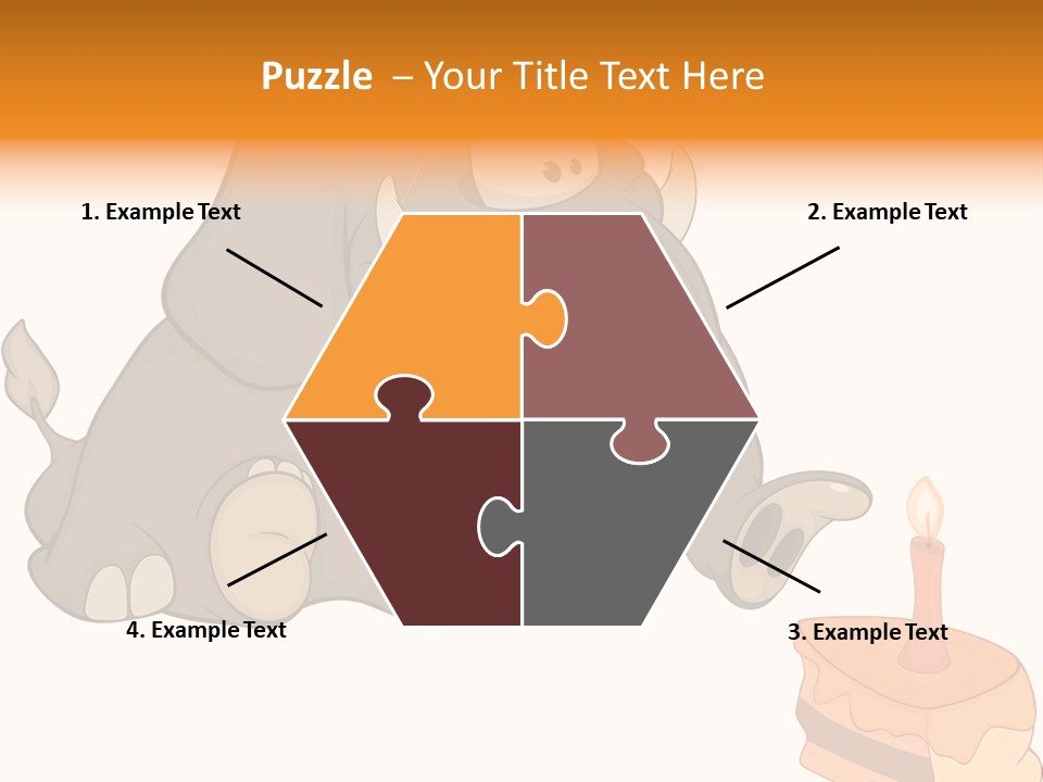 Cartoon Food Calf PowerPoint Template