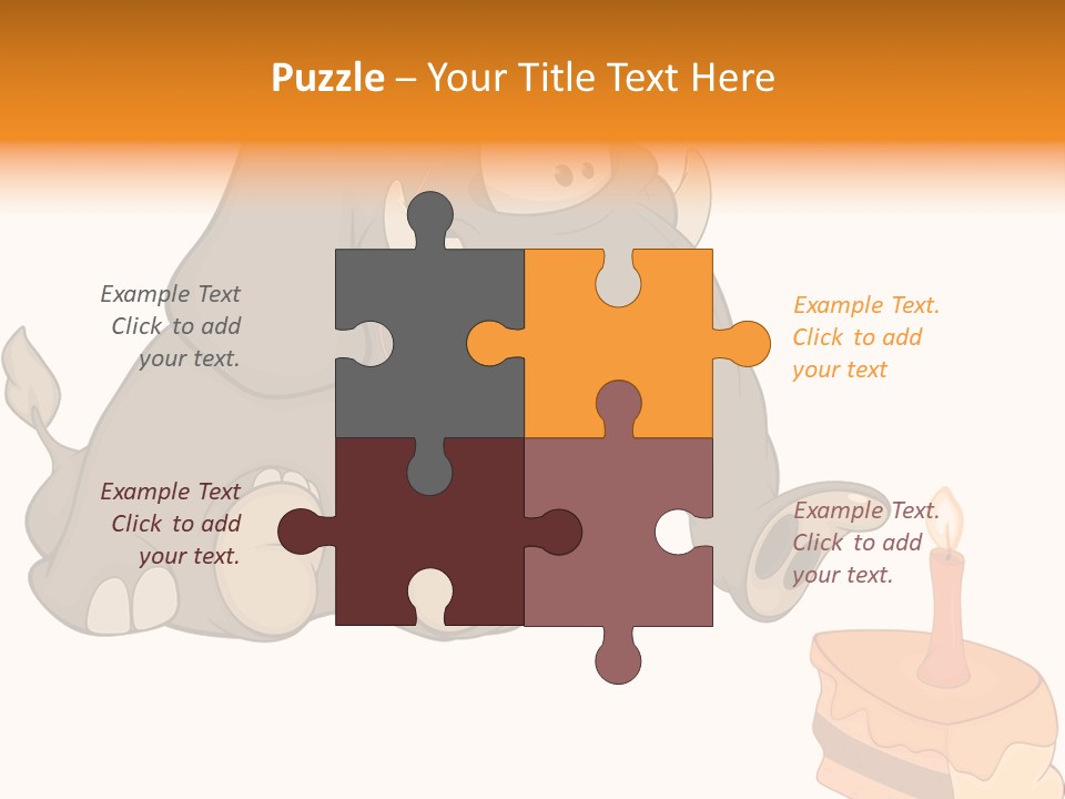 Cartoon Food Calf PowerPoint Template