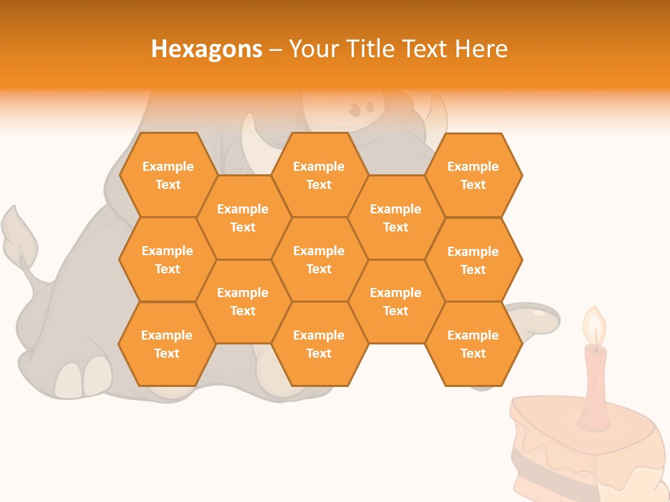 Cartoon Food Calf PowerPoint Template