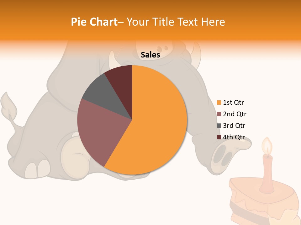 Cartoon Food Calf PowerPoint Template