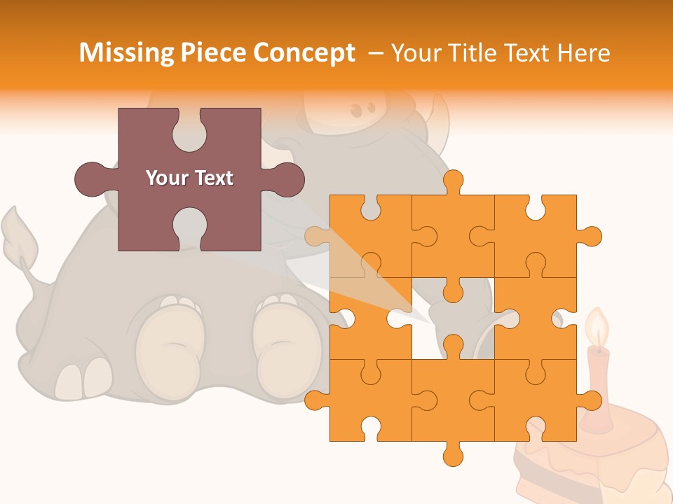 Cartoon Food Calf PowerPoint Template