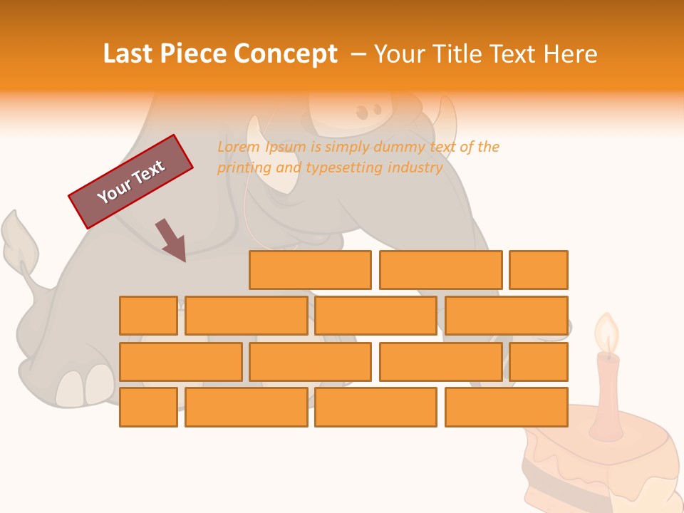 Cartoon Food Calf PowerPoint Template