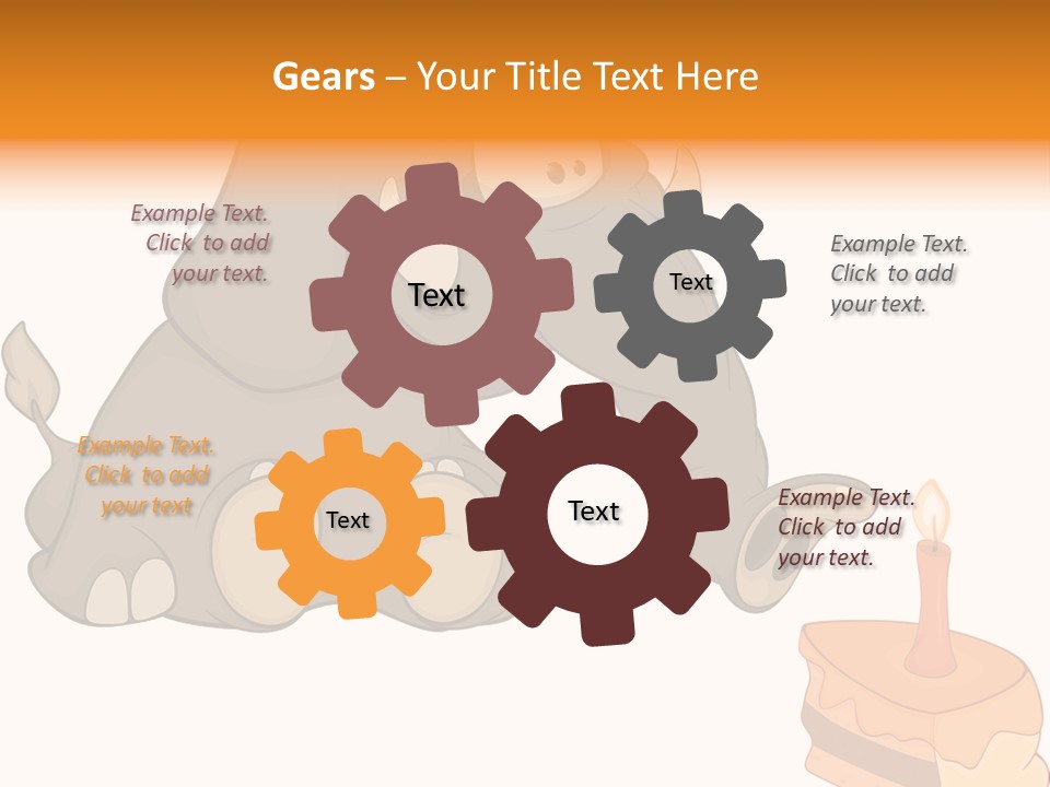 Cartoon Food Calf PowerPoint Template