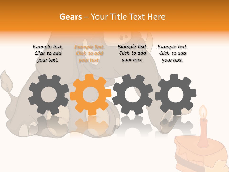 Cartoon Food Calf PowerPoint Template