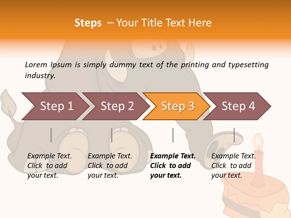 Cartoon Food Calf PowerPoint Template