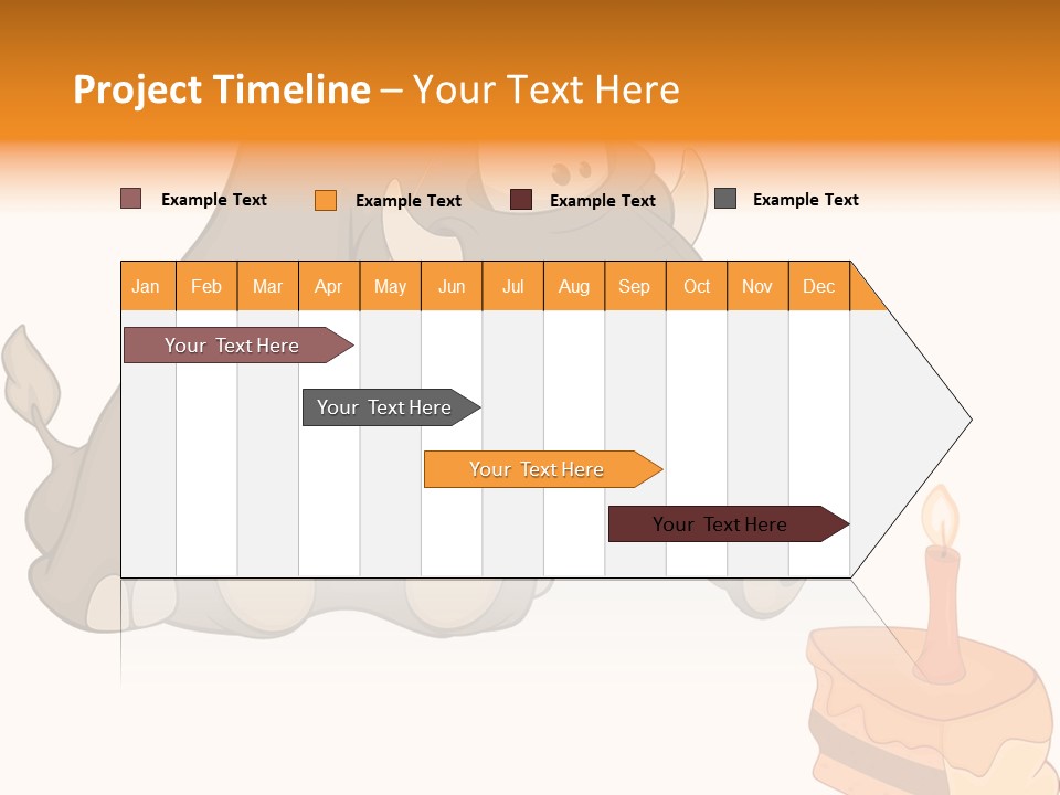 Cartoon Food Calf PowerPoint Template