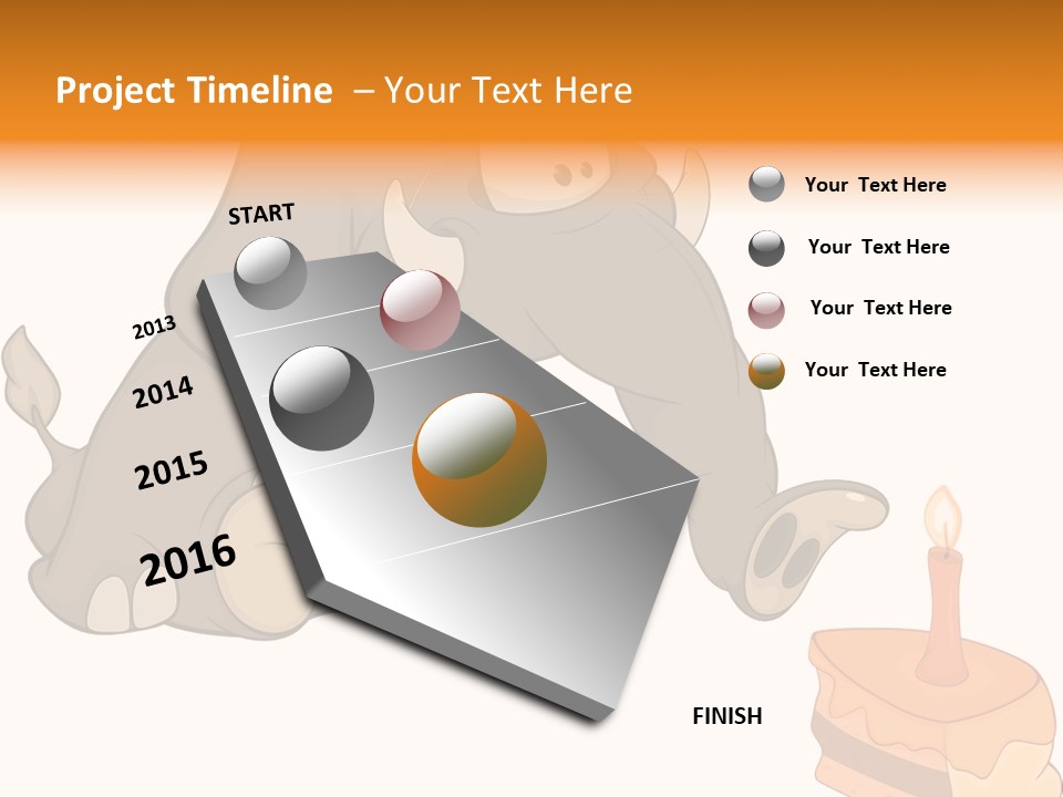 Cartoon Food Calf PowerPoint Template