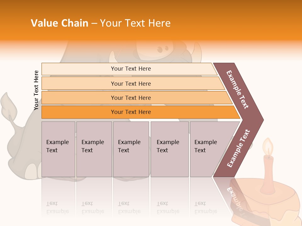 Cartoon Food Calf PowerPoint Template