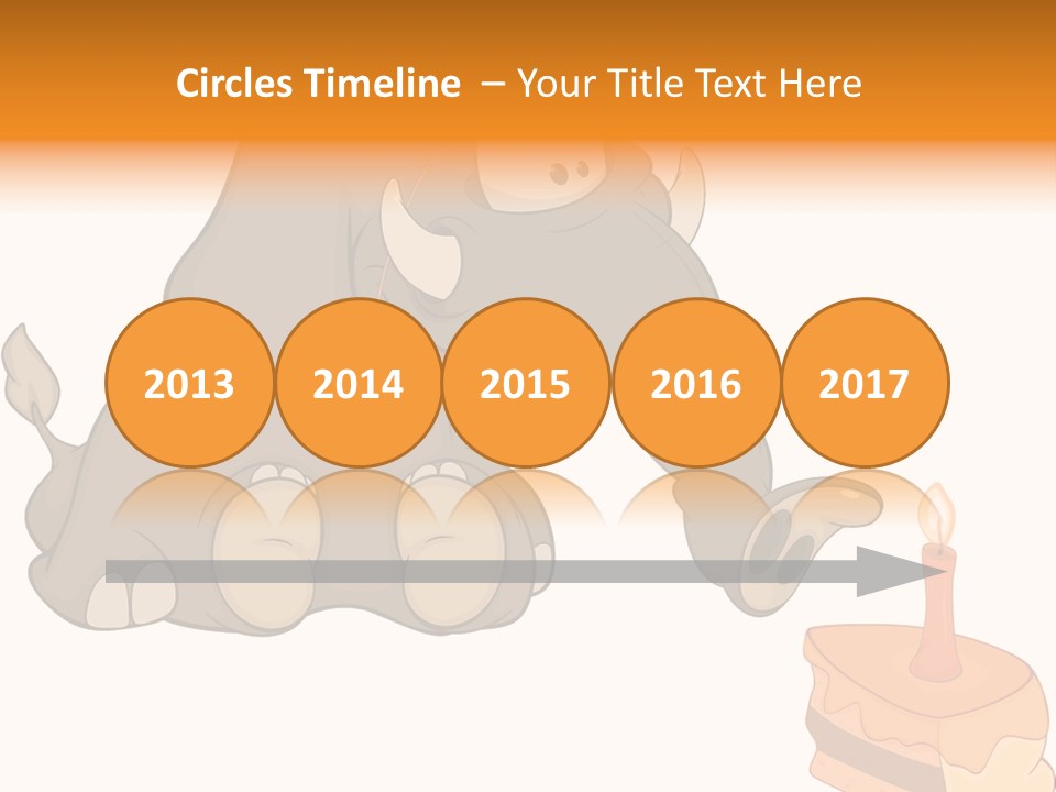 Cartoon Food Calf PowerPoint Template