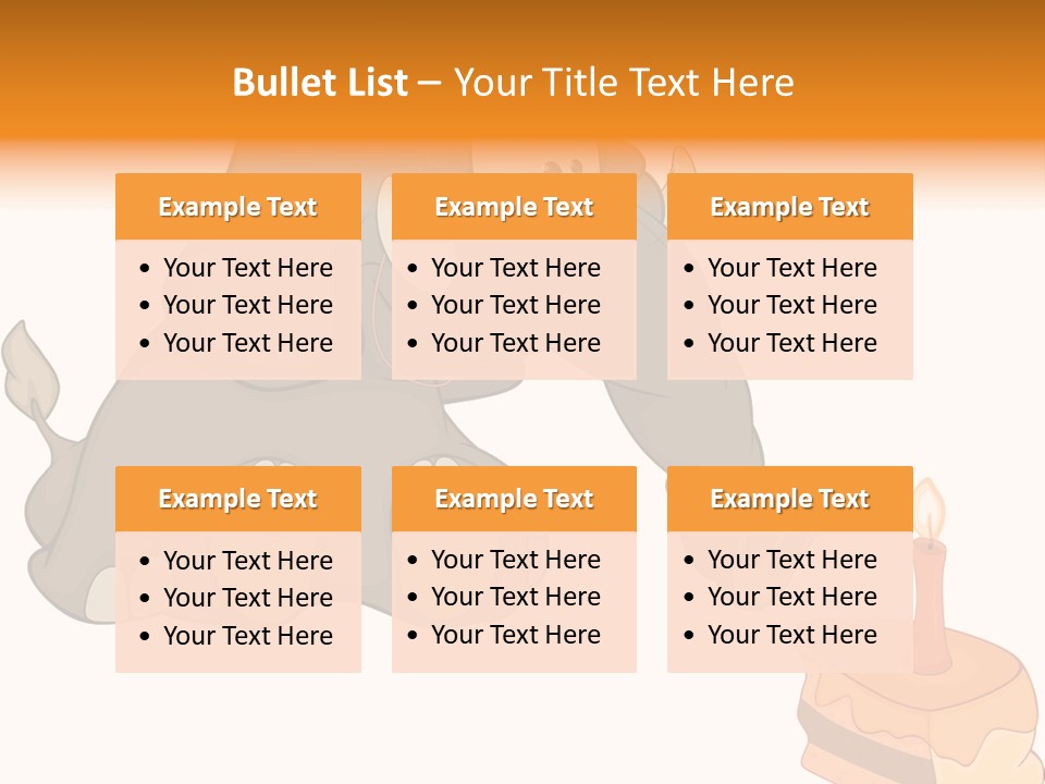 Cartoon Food Calf PowerPoint Template