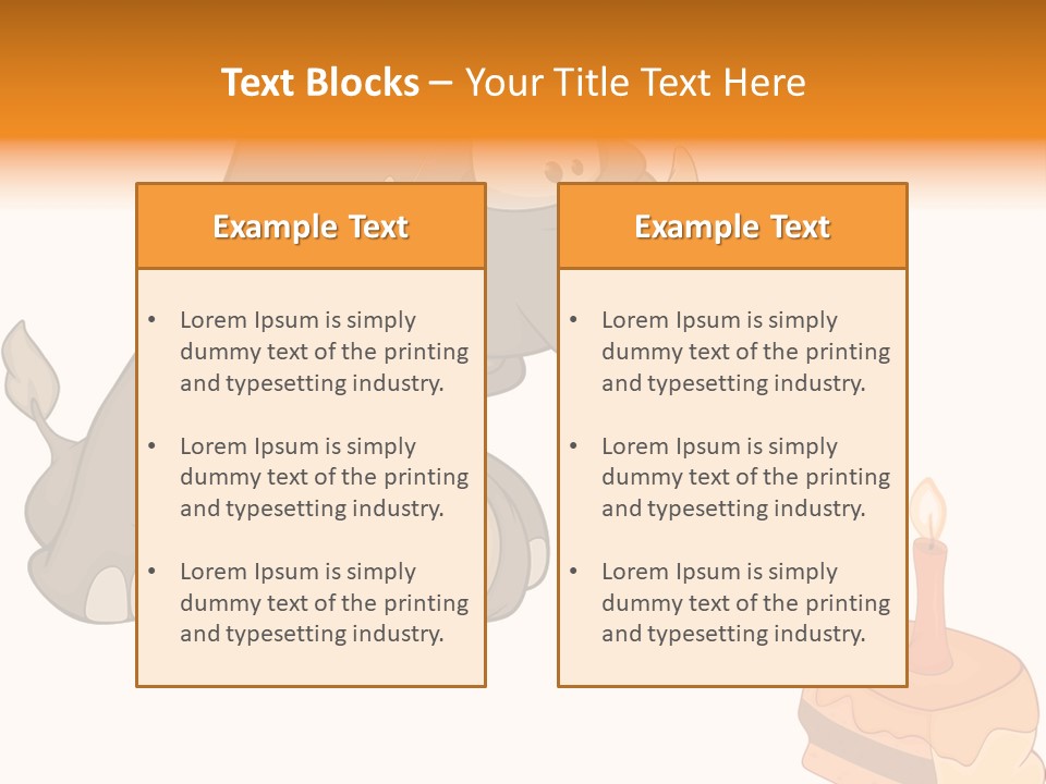 Cartoon Food Calf PowerPoint Template