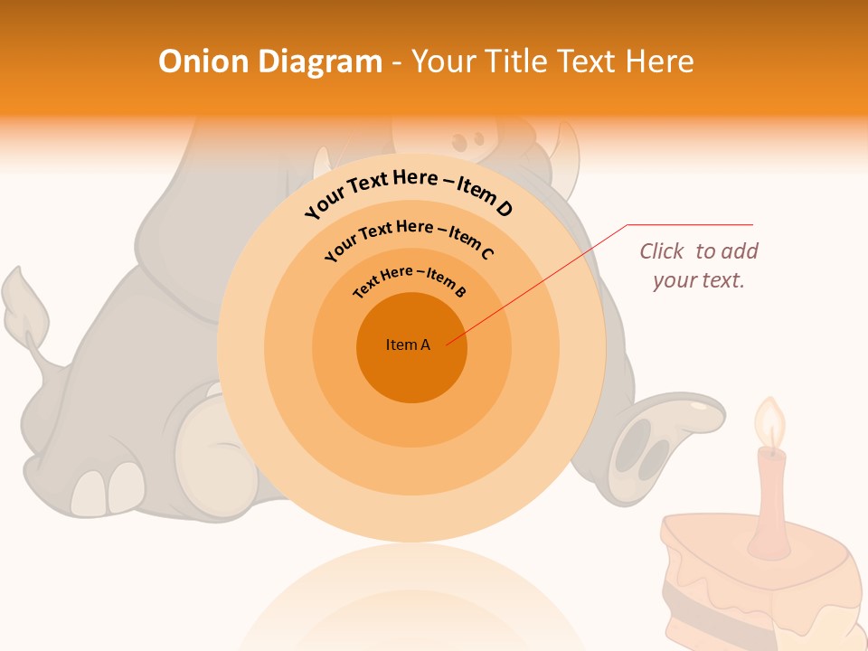 Cartoon Food Calf PowerPoint Template