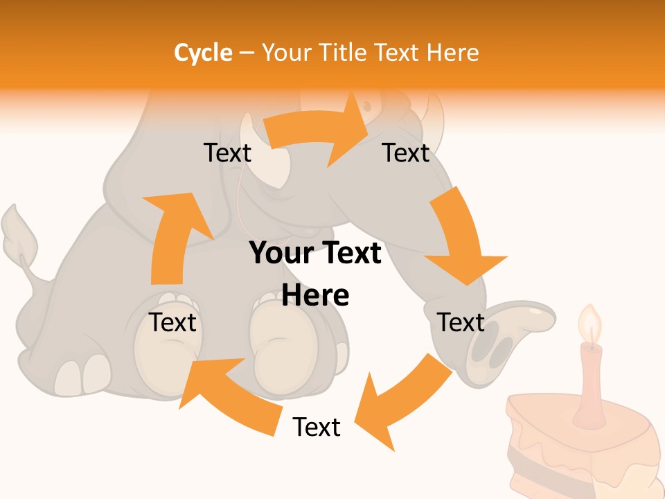 Cartoon Food Calf PowerPoint Template