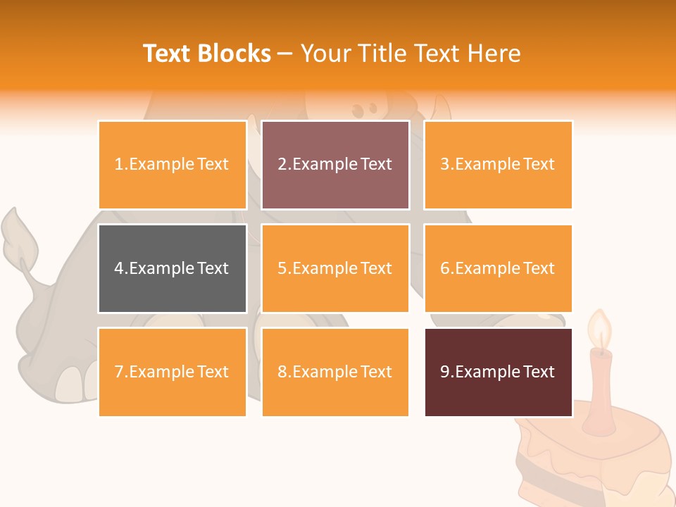 Cartoon Food Calf PowerPoint Template