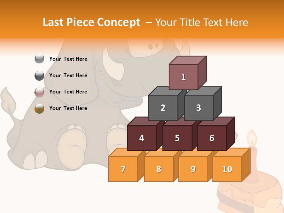 Cartoon Food Calf PowerPoint Template