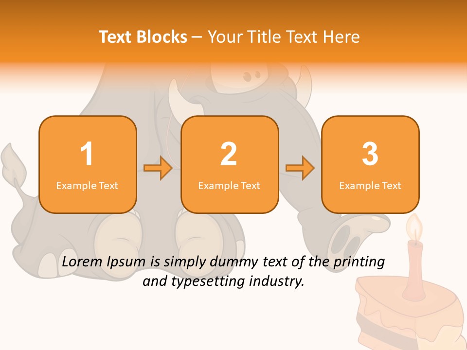 Cartoon Food Calf PowerPoint Template