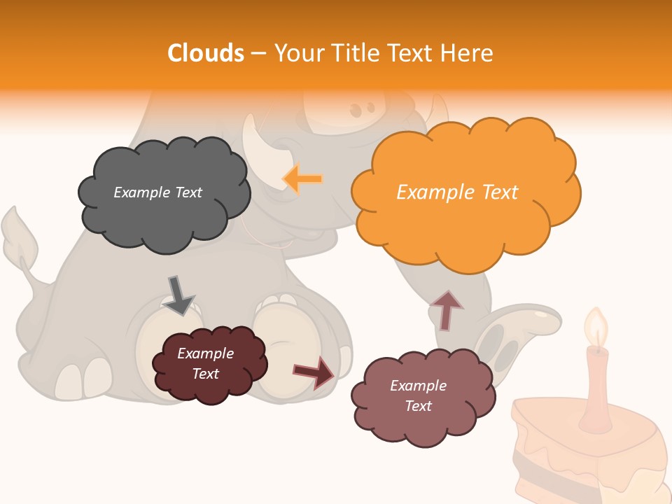 Cartoon Food Calf PowerPoint Template