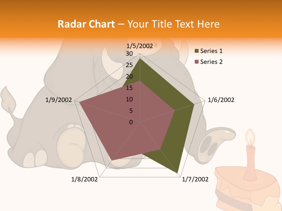 Cartoon Food Calf PowerPoint Template