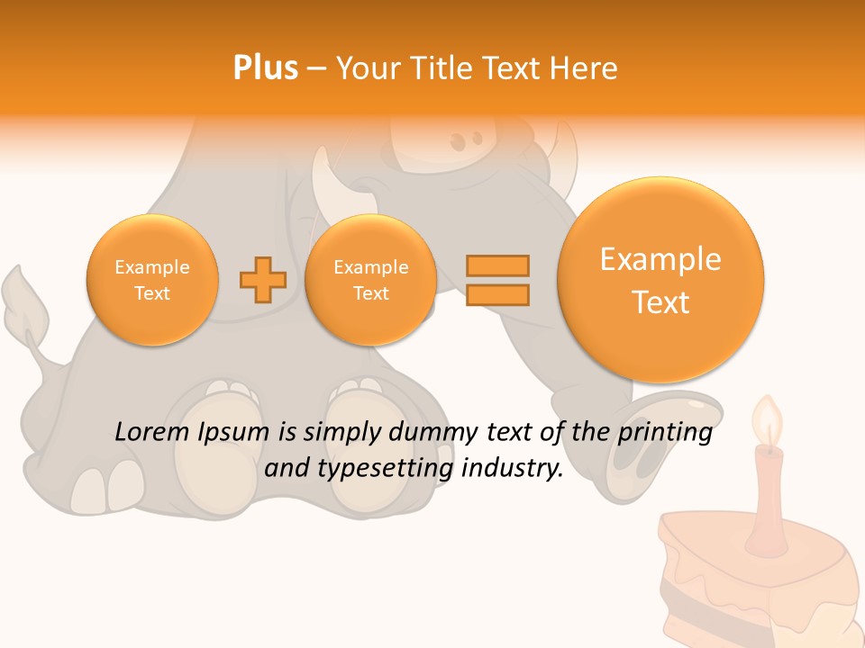 Cartoon Food Calf PowerPoint Template