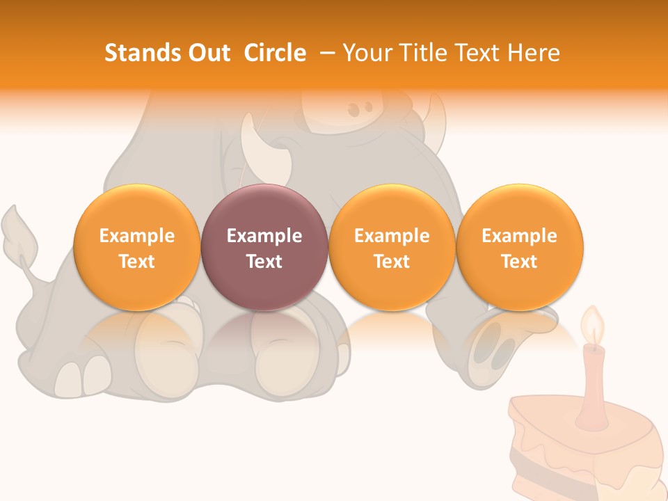 Cartoon Food Calf PowerPoint Template