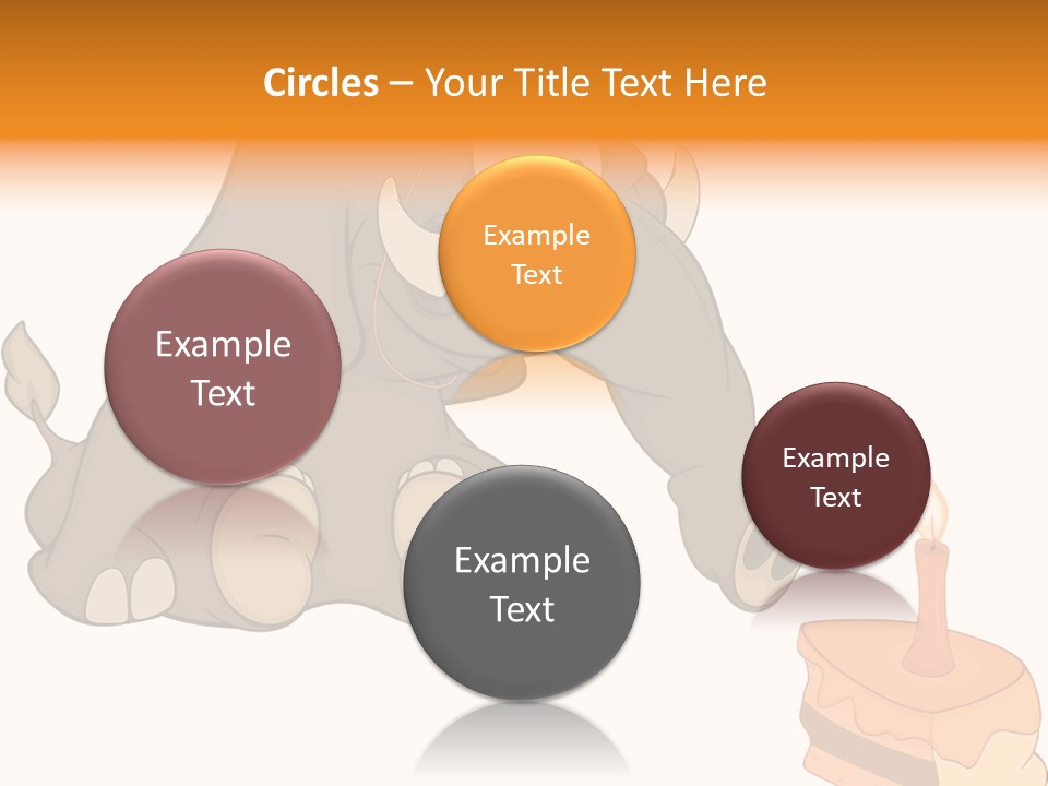 Cartoon Food Calf PowerPoint Template