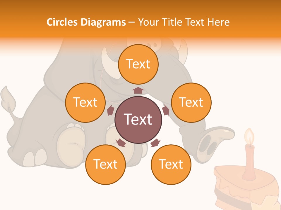 Cartoon Food Calf PowerPoint Template