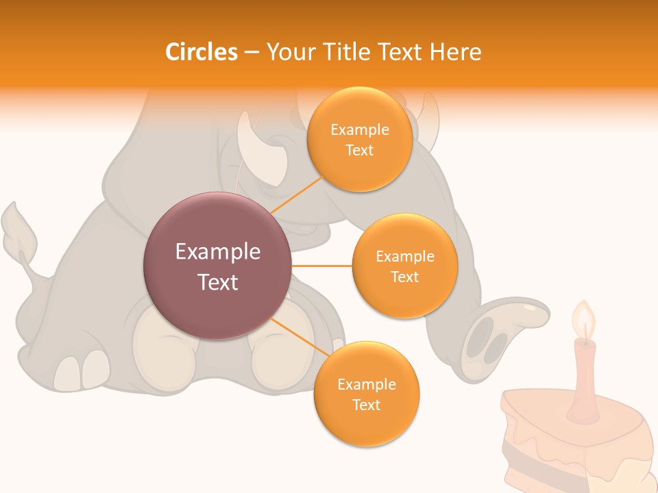 Cartoon Food Calf PowerPoint Template