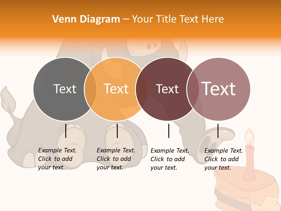 Cartoon Food Calf PowerPoint Template