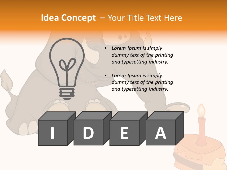 Cartoon Food Calf PowerPoint Template