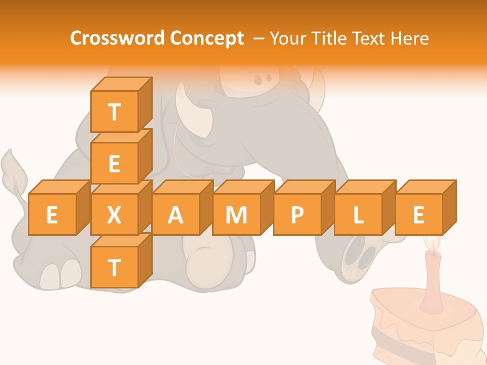 Cartoon Food Calf PowerPoint Template