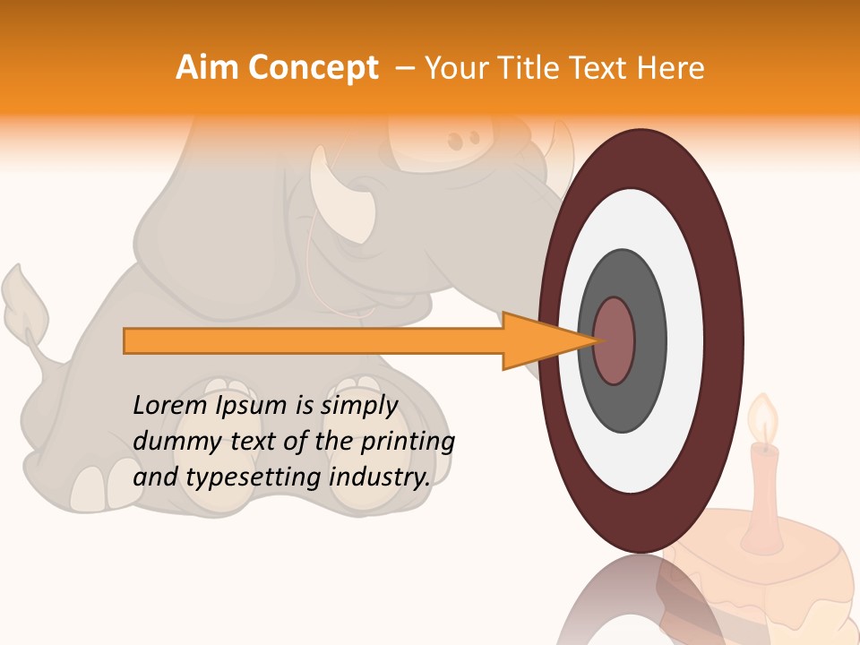 Cartoon Food Calf PowerPoint Template